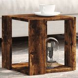 Vidaxl salontafel 32x32x30 cm bewerkt hout gerookt eikenkleurig
