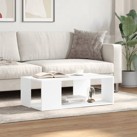 Vidaxl salontafel 89,5x48x30 cm bewerkt hout wit