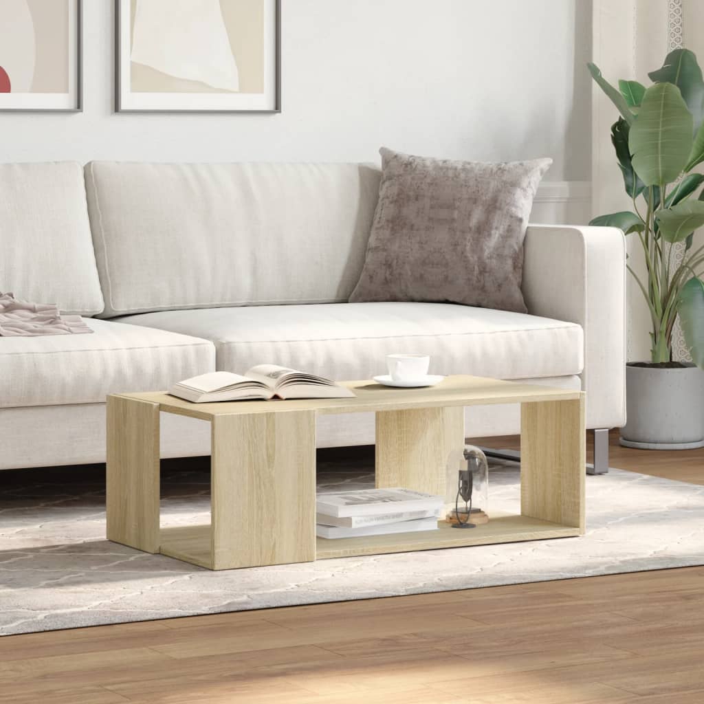 Vidaxl salontafel 89,5x48x30 cm bewerkt hout sonoma eikenkleurig