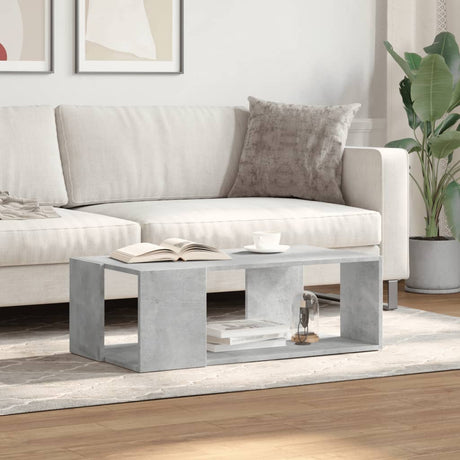 Vidaxl salontafel 89,5x48x30 cm bewerkt hout betongrijs