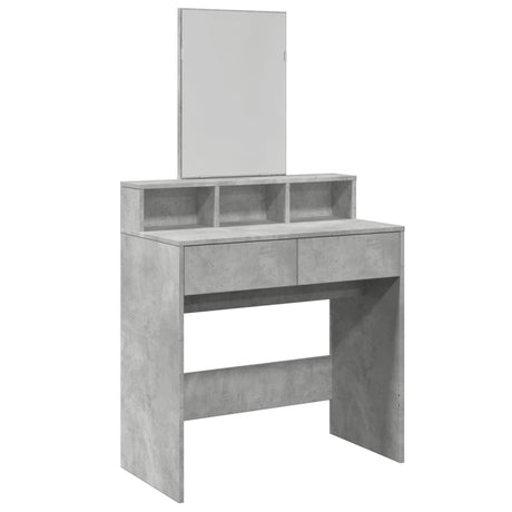 Vidaxl kaptafel met spiegel 80x41x144,5 cm betongrijs
