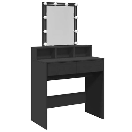 Vidaxl kaptafel met led 80x41x144,5 cm zwart