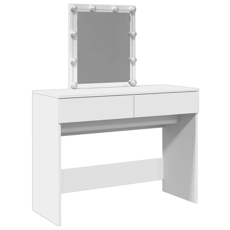 Vidaxl kaptafel met led 100x40x130 cm wit
