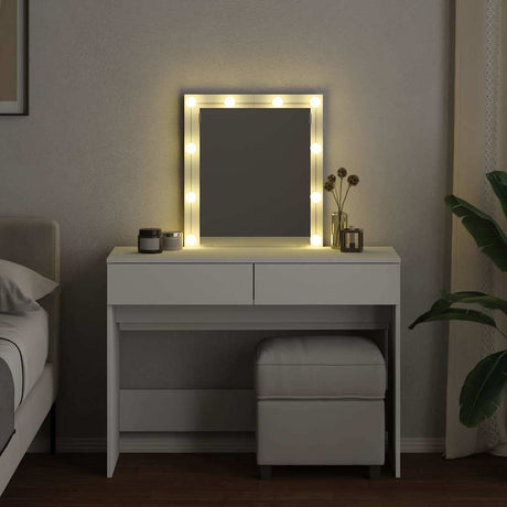 Vidaxl kaptafel met led 100x40x130 cm wit