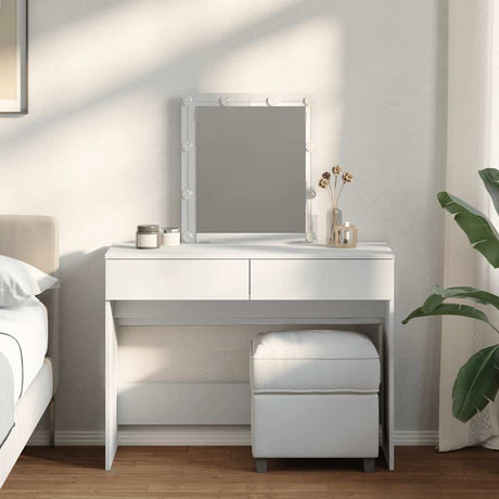 Vidaxl kaptafel met led 100x40x130 cm wit