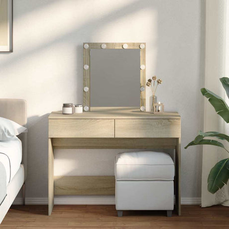 Vidaxl kaptafel met led-verlichting 100x40x130 cm sonoma eikenkleurig