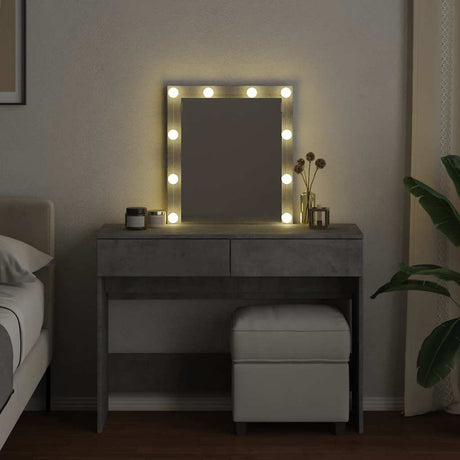 Vidaxl kaptafel met led-verlichting 100x40x130 cm betongrijs