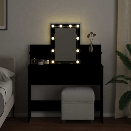 Vidaxl kaptafel met led-verlichting 100x40x130 cm zwart