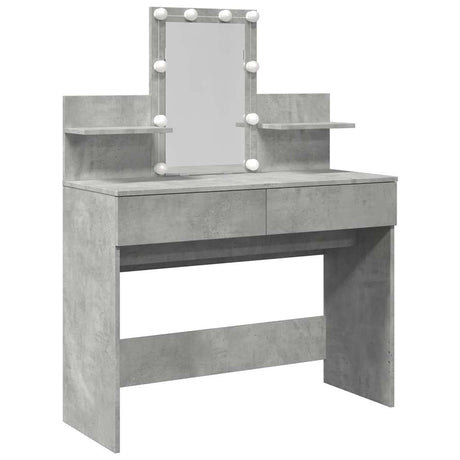 Vidaxl kaptafel met led-verlichting 100x40x130 cm betongrijs