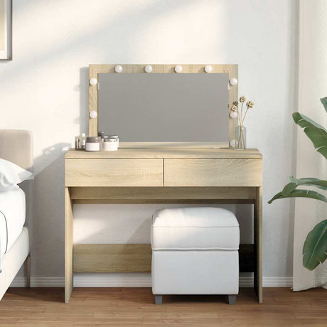 Vidaxl kaptafel met led-verlichting 100x40x120 cm sonoma eikenkleurig