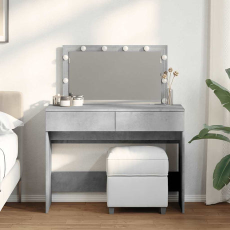 Vidaxl kaptafel met led-verlichting 100x40x120 cm betongrijs