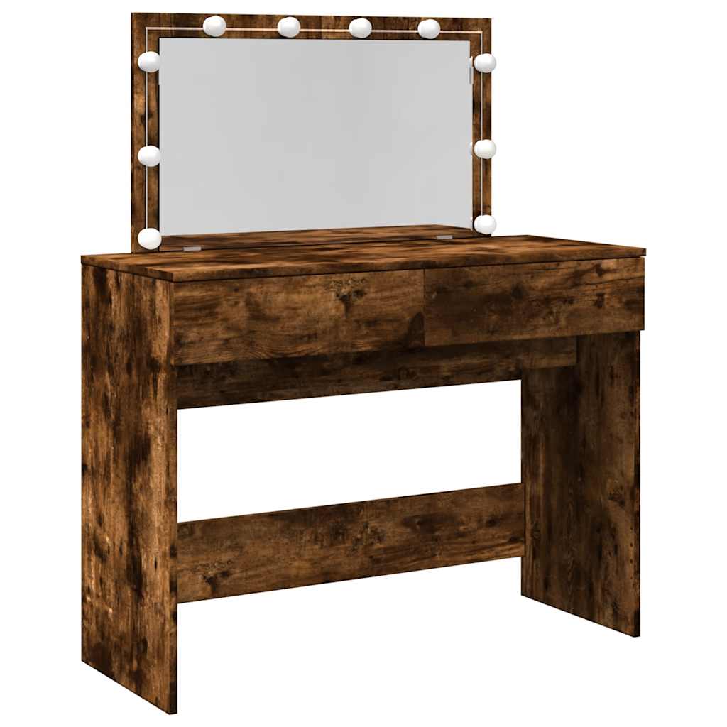 Vidaxl kaptafel met led 100x40x120 cm gerookt eikenkleurig