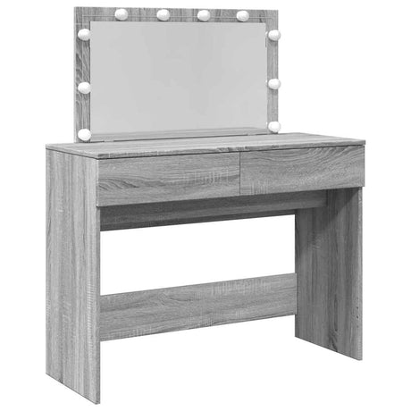 Vidaxl kaptafel met led-verlichting 100x40x120 cm grijs sonoma