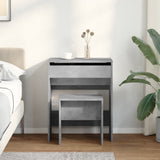 Vidaxl kaptafel met krukje 60x40x113,5 cm betongrijs