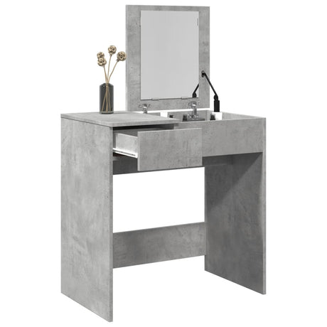 Vidaxl kaptafel met spiegel 73x46,5x120 cm betongrijs