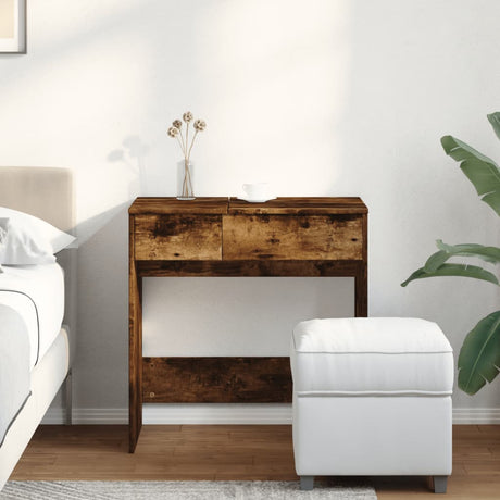 Vidaxl kaptafel met spiegel 73x46,5x120 cm gerookt eikenkleurig