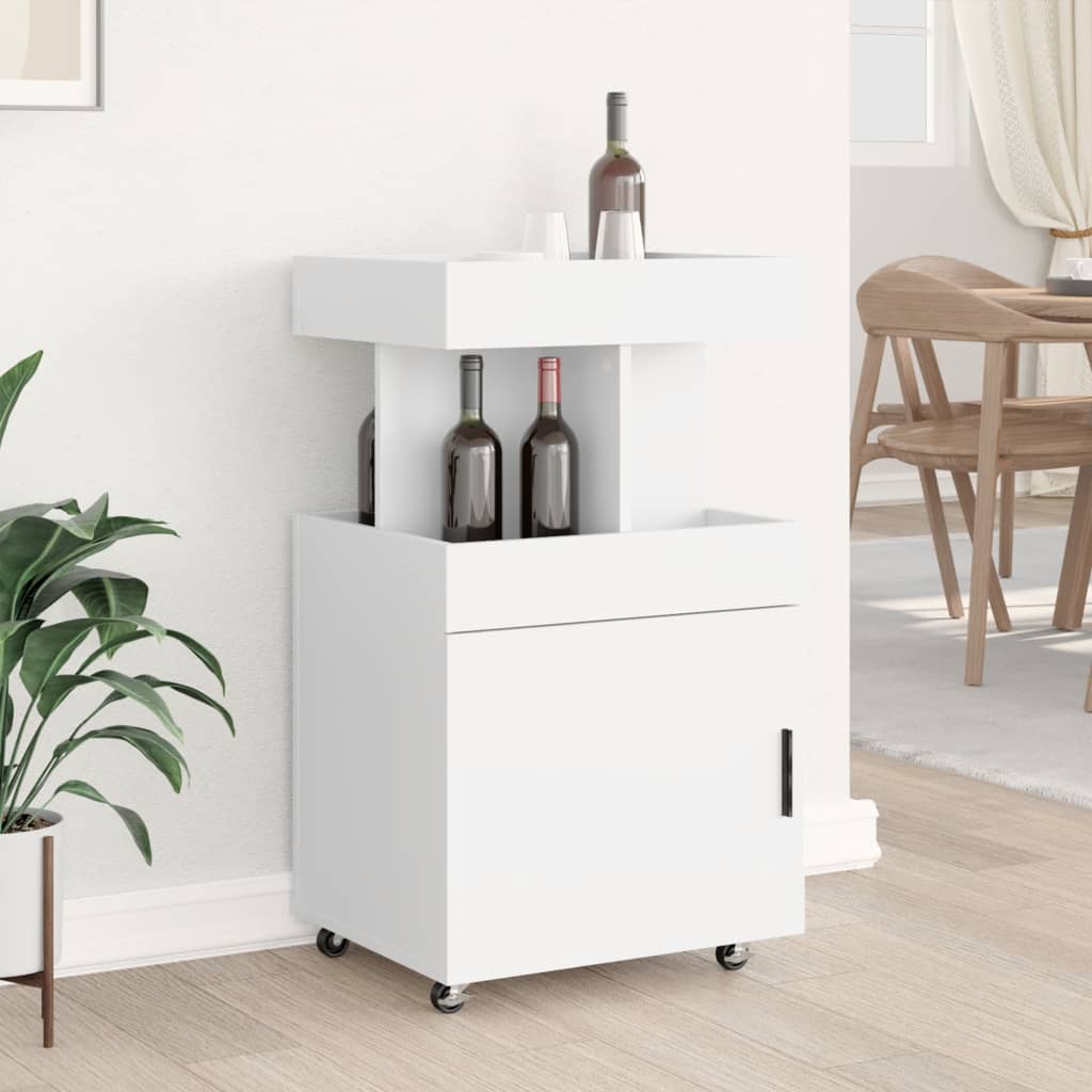Vidaxl drankkar 50x41x89 cm bewerkt hout wit
