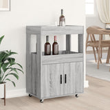 Vidaxl drankkar 60x39,5x89 cm bewerkt hout grijs sonoma eikenkleurig