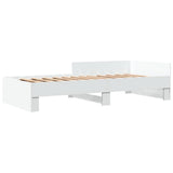 Vidaxl bedframe bewerkt hout wit 90x190 cm