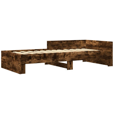 Vidaxl bedframe zonder matras hout gerookt eikenkleurig 75x190 cm