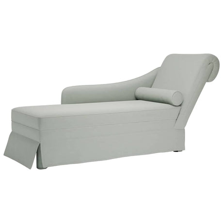 Vidaxl chaise longue met bolster rechterarmleuning fluweel lichtgrijs
