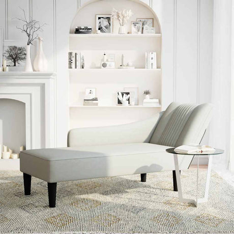 Vidaxl chaise longue met rechterarmleuning fluweel lichtgrijs
