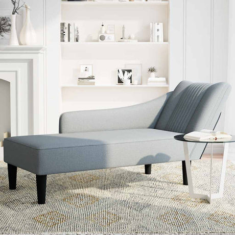 Vidaxl chaise longue met rechterarmleuning stof lichtgrijs