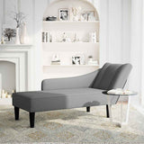 Vidaxl chaise longue met rechterarmleuning stof donkergrijs