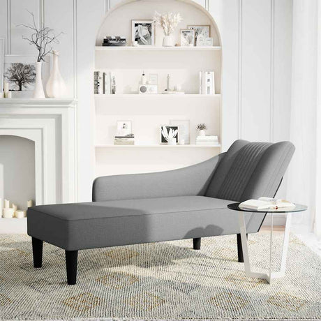 Vidaxl chaise longue met rechterarmleuning stof donkergrijs