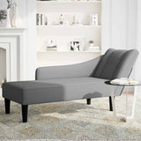 Vidaxl chaise longue met rechterarmleuning stof donkergrijs