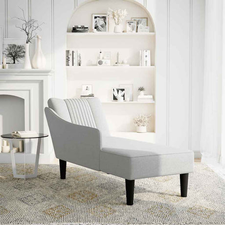 Vidaxl chaise longue met rechterarmleuning stof wolk grijs