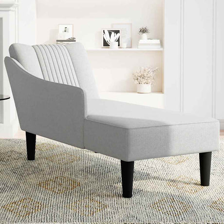 Vidaxl chaise longue met rechterarmleuning stof wolk grijs