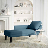 Vidaxl chaise longue met kussen en rechterarmleuning fluweel blauw