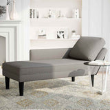 Vidaxl chaise longue met kussen corduroy stof lichtgrijs