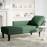 Vidaxl chaise longue met kussen corduroy stof donkergroen