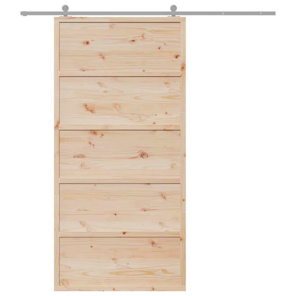 Vidaxx Schiebetür 100x208 cm massives Kiefernholz
