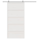 Vidaxx Schiebetür 100x208 cm Kiefer massiv weiß
