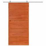Vidaxx Schiebetür 100x208 cm massives Kiefernholz, waschbraun
