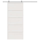 Vidaxx Schiebetür 90x208 cm Kiefer massiv weiß