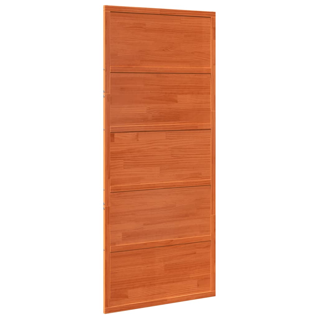 Vidaxx Schiebetür 90x208 cm massives Kiefernholz, waschbraun