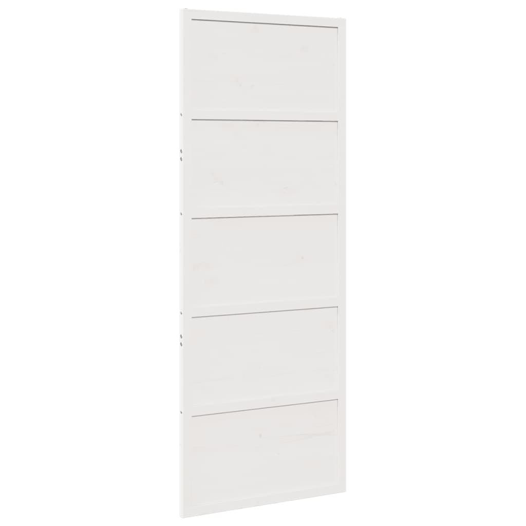 Vidaxx Schiebetür 80x208 cm Kiefer massiv weiß