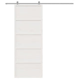 Vidaxx Schiebetür 80x208 cm Kiefer massiv weiß