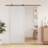 Vidaxx Schiebetür 80x208 cm Kiefer massiv weiß
