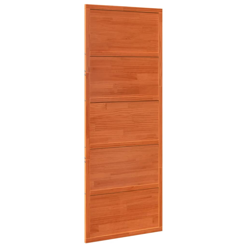 Vidaxx Schiebetür 80x208 cm massives Kiefernholz, waschbraun