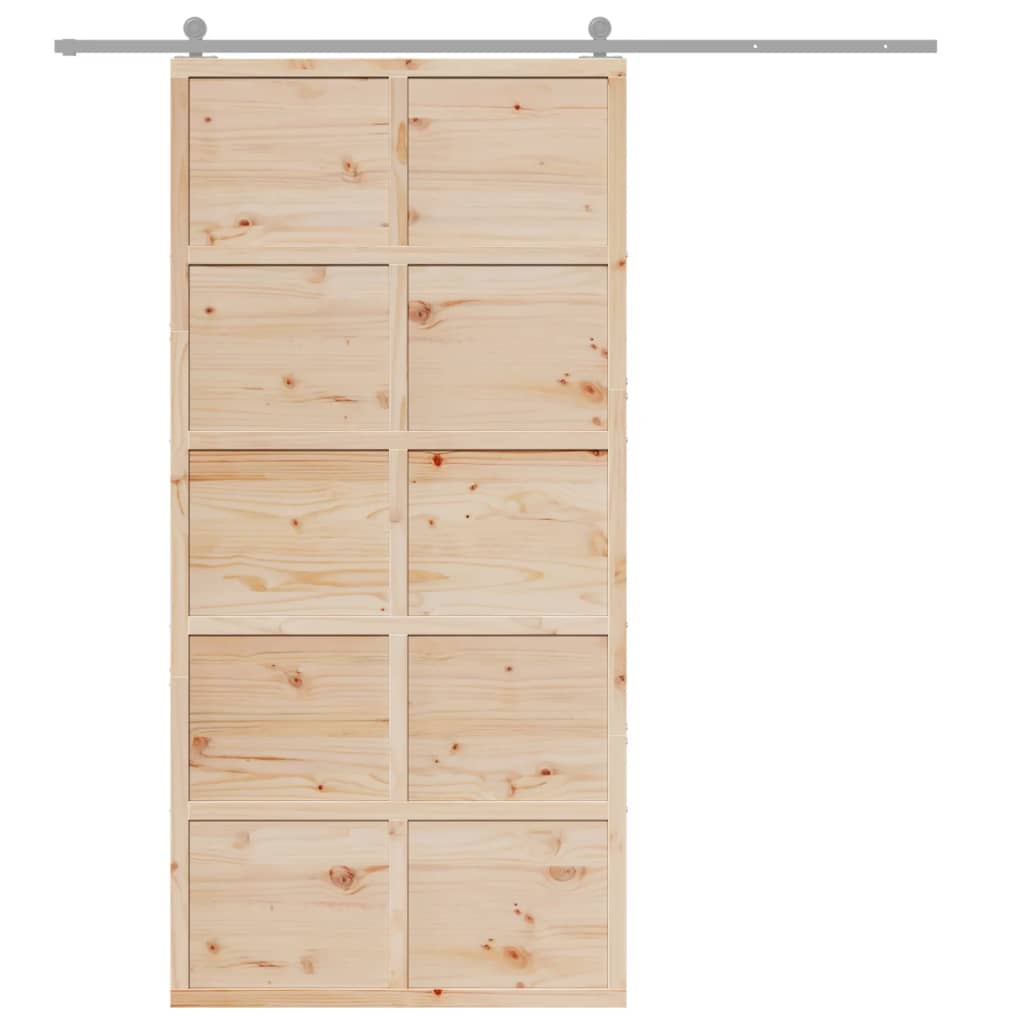 Vidaxx Schiebetür 100x208 cm massives Kiefernholz