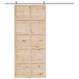 Vidaxx Schiebetür 90x208 cm massives Kiefernholz