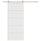 Vidaxx Schiebetür 90x208 cm Kiefer massiv weiß
