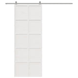 Vidaxx Schiebetür 80x208 cm Kiefer massiv weiß