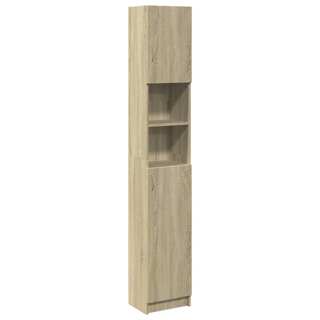 Vidaxl badkamerkast 32x25,5x190 cm spaanplaat sonoma eikenkleurig