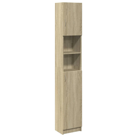 Vidaxl badkamerkast 32x25,5x190 cm spaanplaat sonoma eikenkleurig